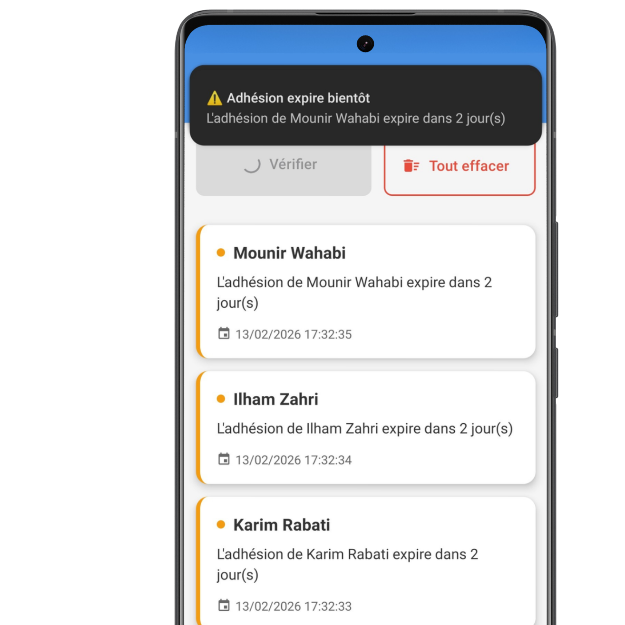 Notifications Migido - Alertes d'expiration d'abonnements